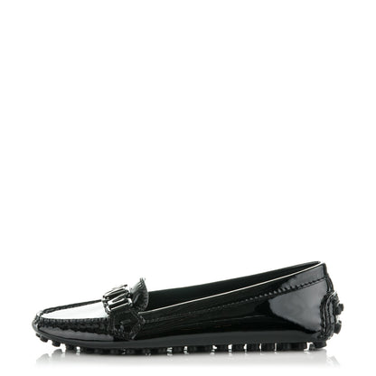Louis Vuitton Patent Calfskin Oxford Loafers 35.5 Black 1 of 7