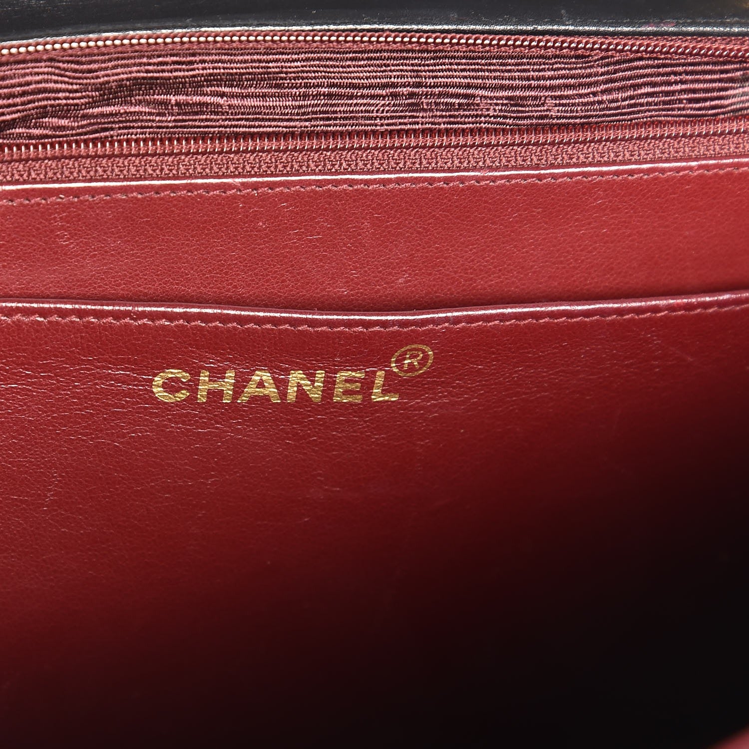 Chanel Lambskin Quilted XL Jumbo Single Flap Black 6 of 8