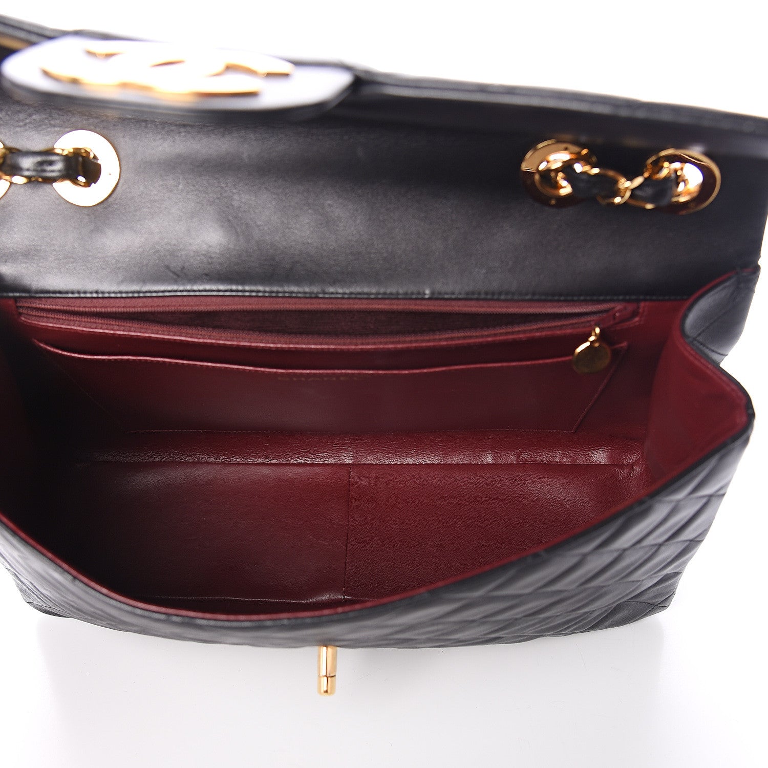 Chanel Lambskin Quilted XL Jumbo Single Flap Black 4 of 9