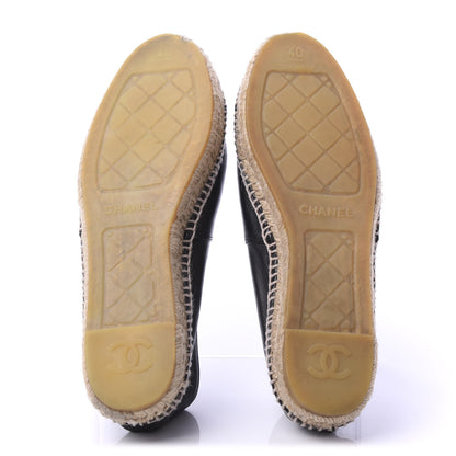 Chanel Lambskin CC Espadrilles 40 Black 5 of 11