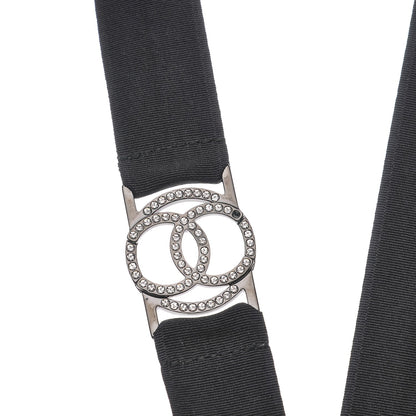 Chanel Crystal CC Emoji Robot Cat Lanyard Necklace Black Silver 4 of 7