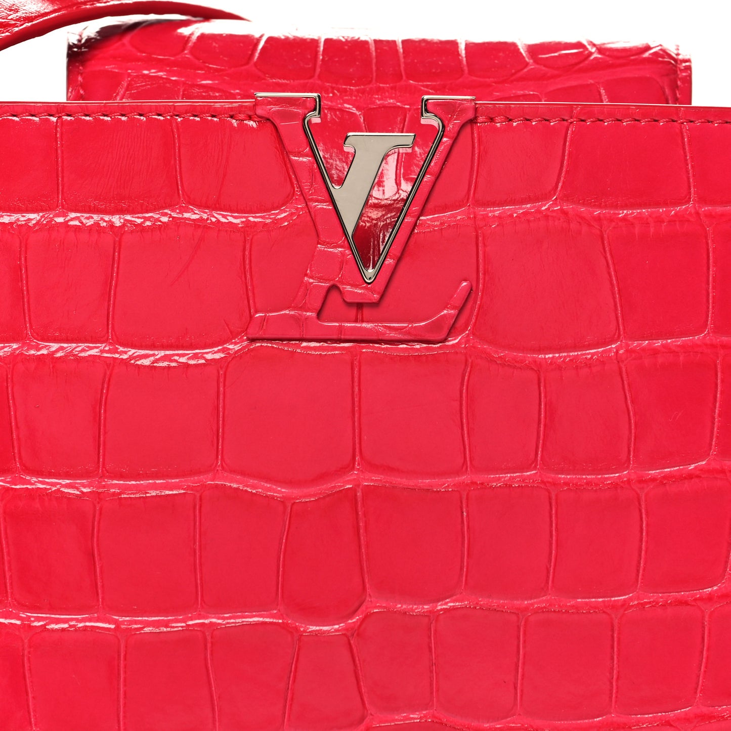 Alligator Capucines BB Fuchsia