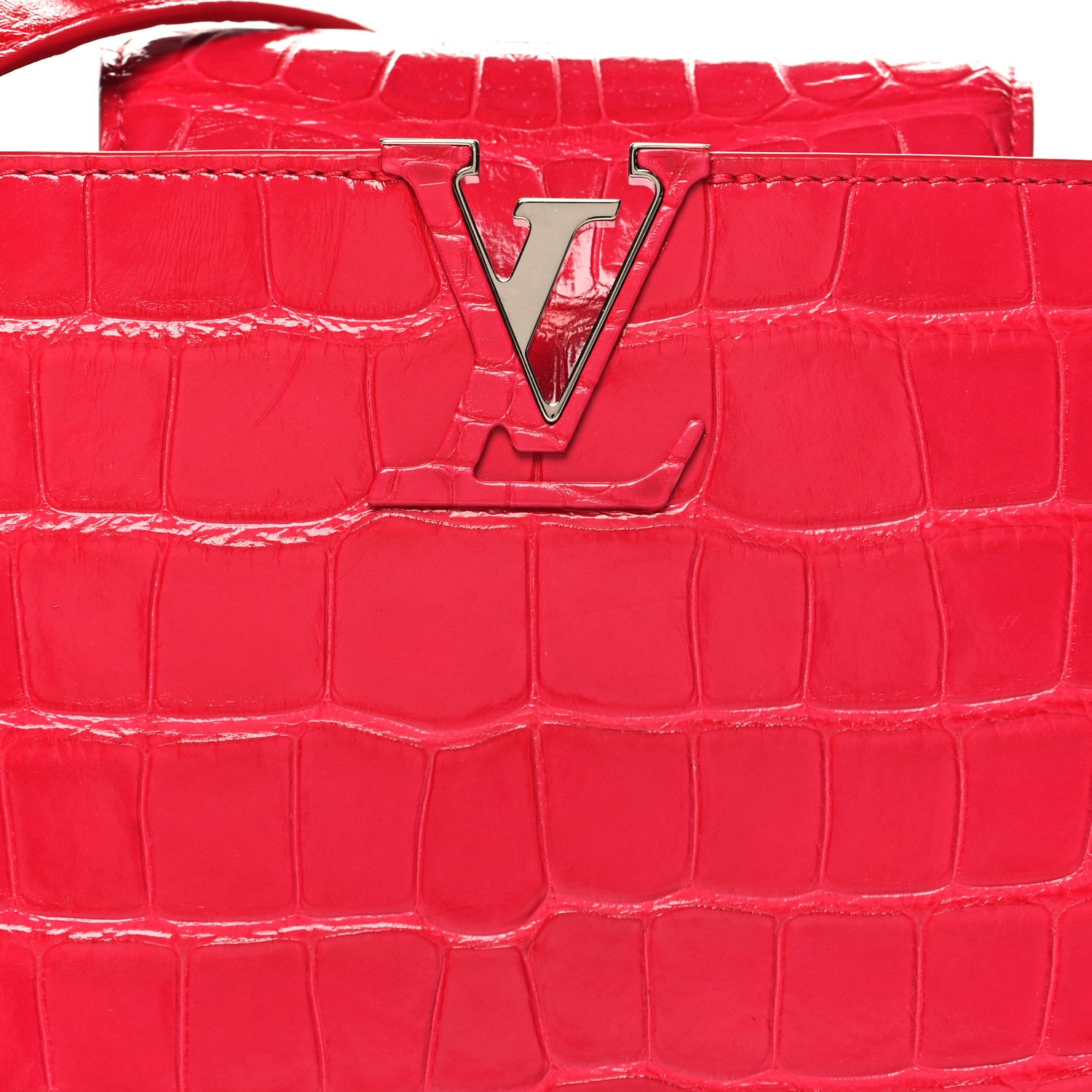Louis Vuitton Alligator Capucines BB Fuchsia 7 of 9