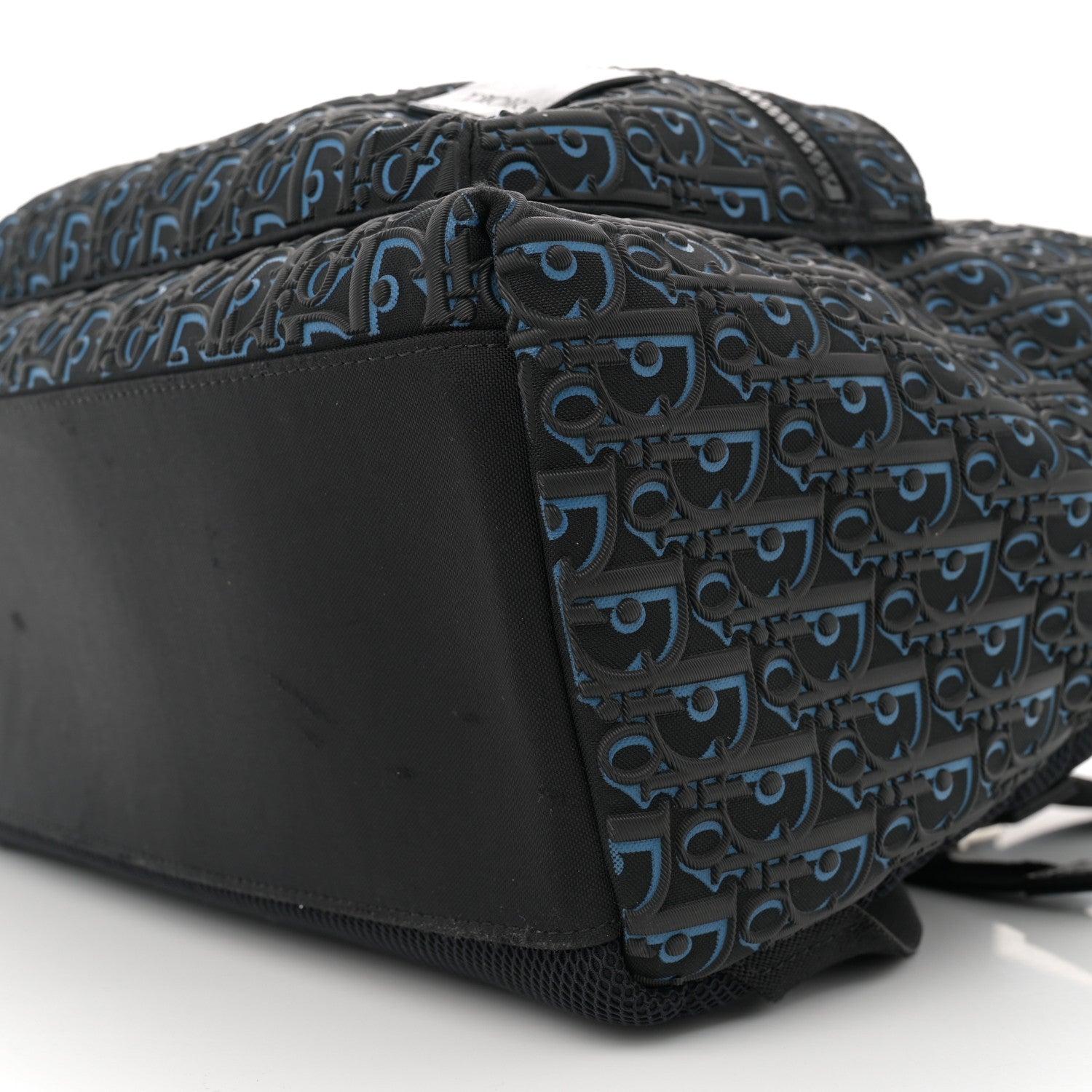 Christian Dior Oblique Rubber Rider Backpack Blue Black 9 of 14