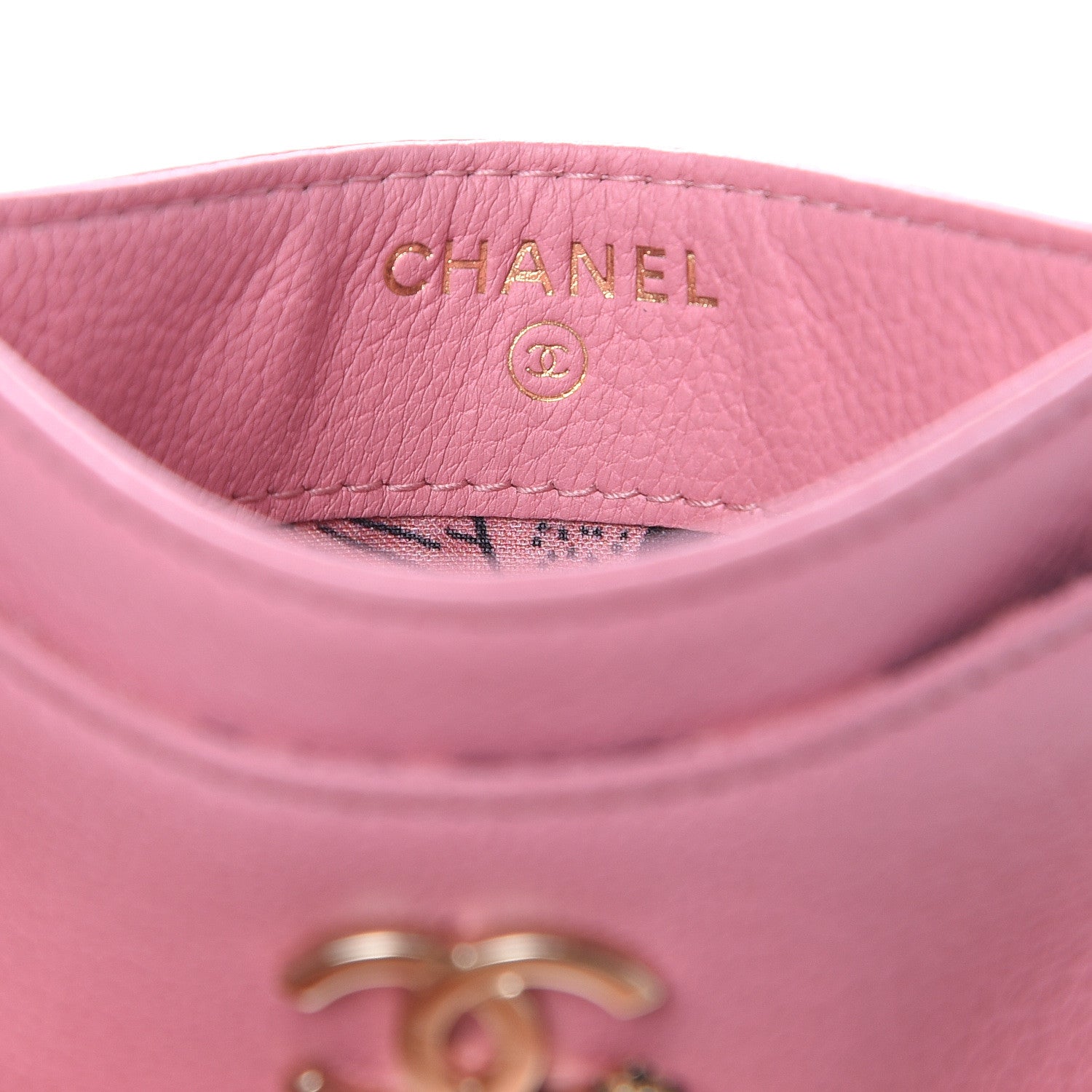 Chanel Goatskin CC Card Holder Pink 6 of 8