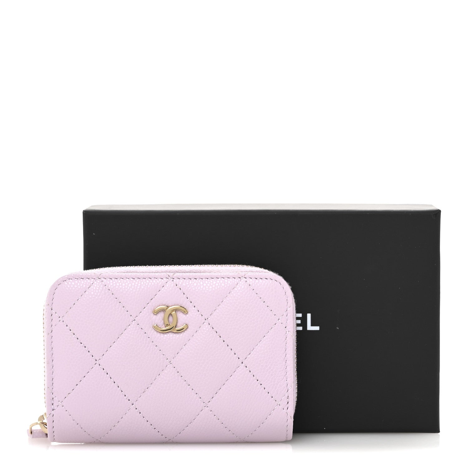 Chanel Caviar Quilted Zip Coin Purse Light Pink 10 of 10