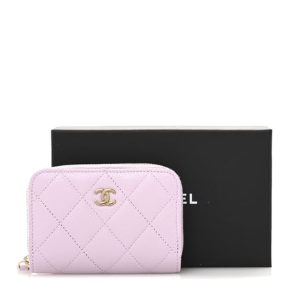 Chanel Caviar Quilted Zip Coin Purse Light Pink 10 of 10