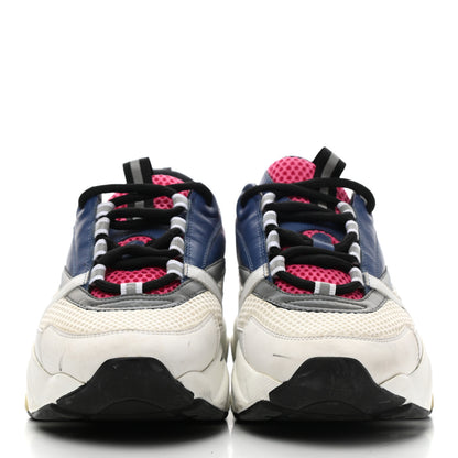Christian Dior Technical Mesh Calfskin Womens B22 Sneakers 38 White Blue Pink 3 of 13