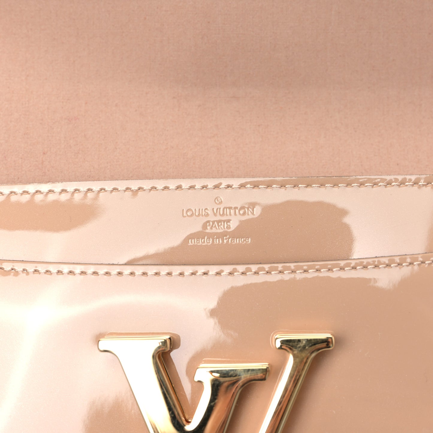 Patent Louise Clutch Nude