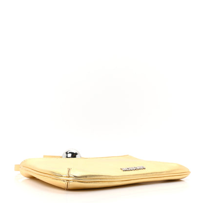 Jacquemus Metallic Smooth Calfskin Le Bisou Perle Gold 7 of 17