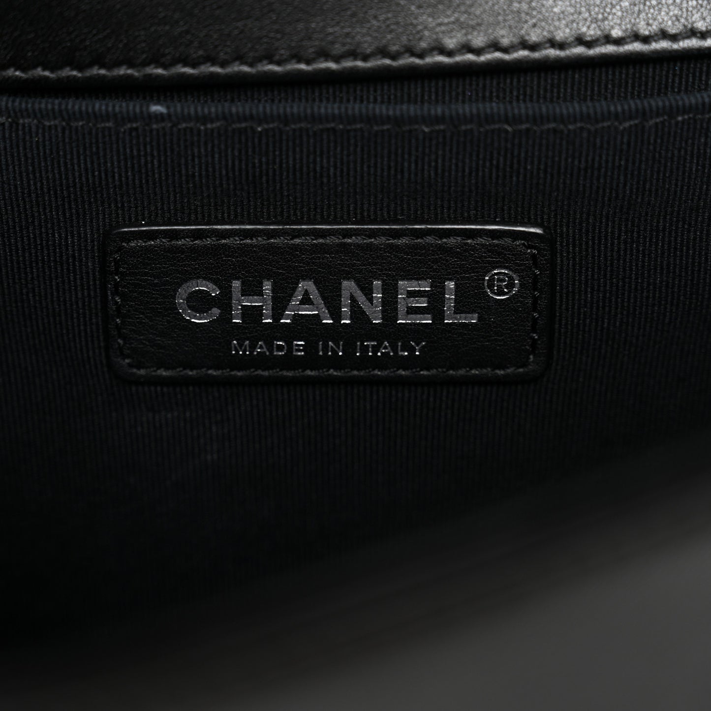 Lambskin Quilted Medium Boy Flap Black