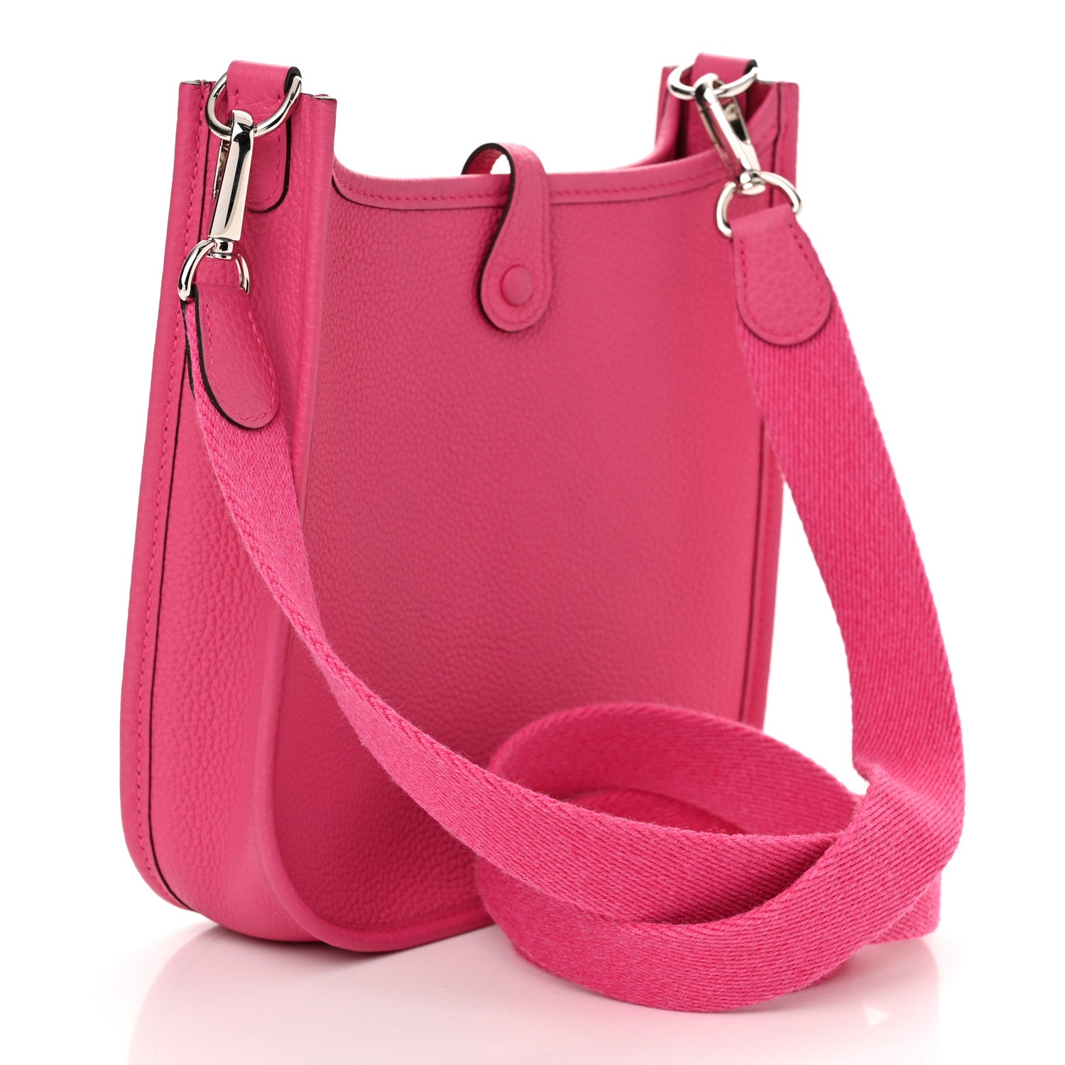 Hermes Taurillon Clemence Evelyne TPM Rose Shocking 3 of 12