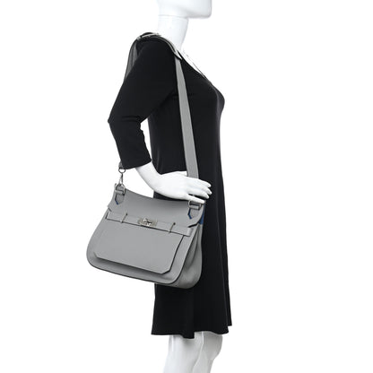 Hermes Taurillon Clemence Jypsiere 31 Gris Mouette Bleu Agate 2 of 10