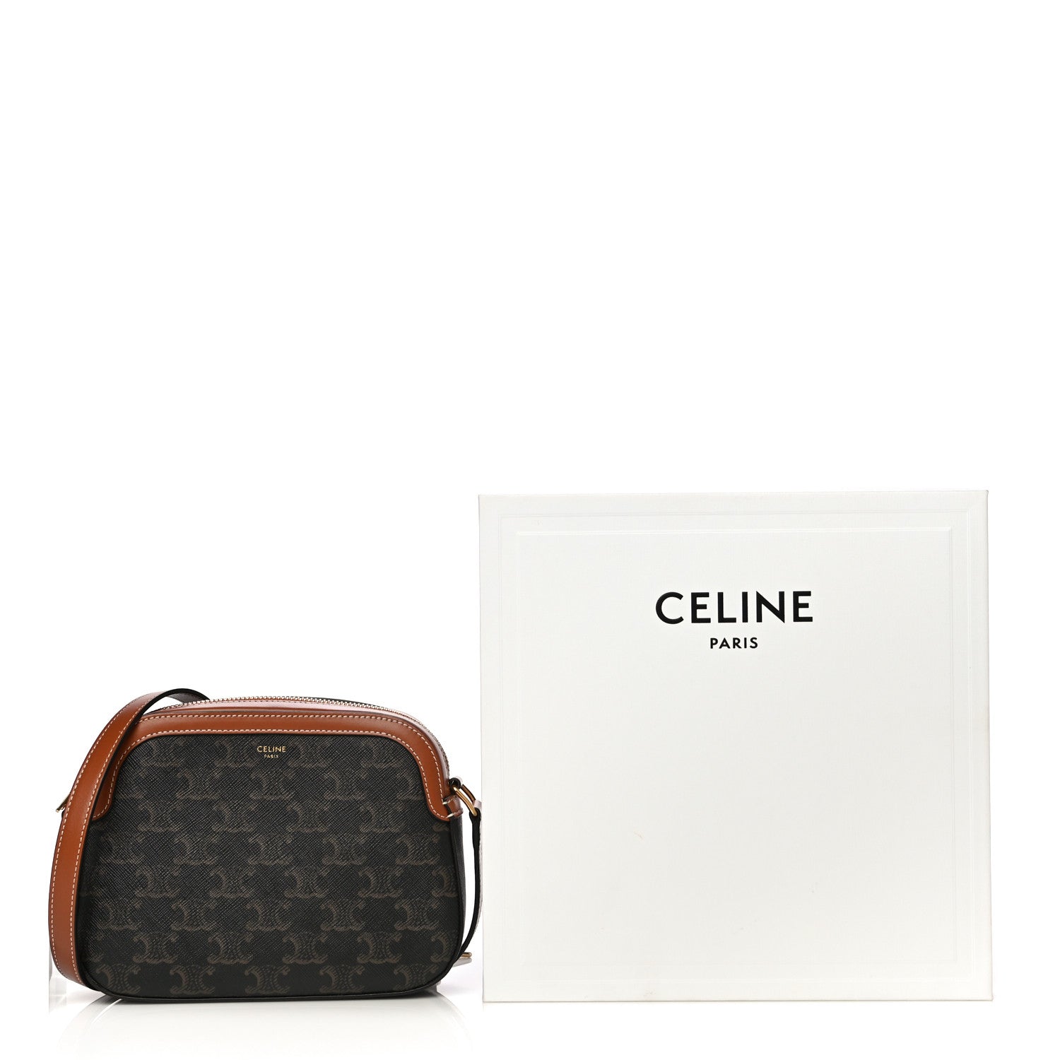 Celine Triomphe Canvas Small Camera Bag Tan 12 of 12