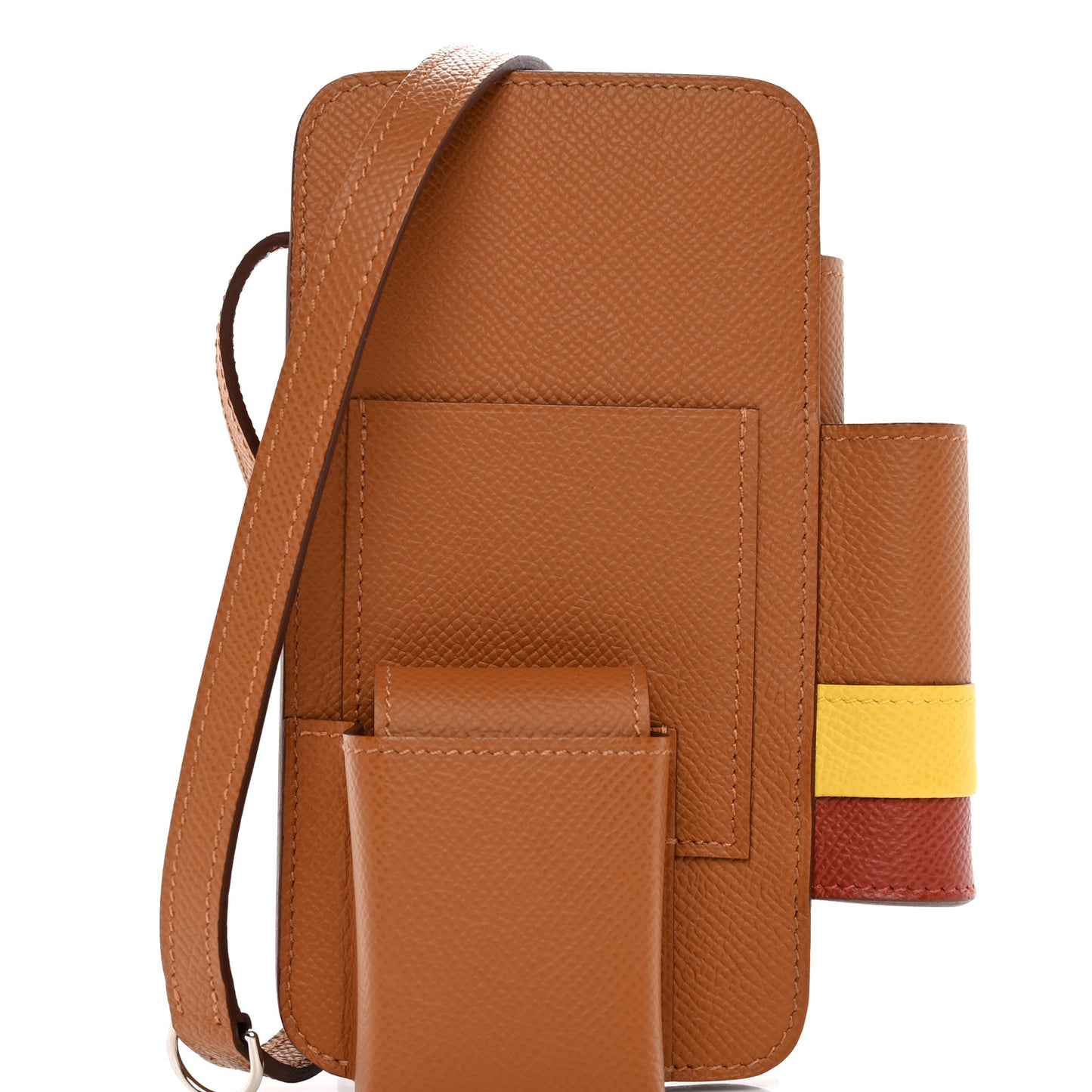 Epsom Hermesway Phone Case Gold Jaune De Naples Rouge Grenat