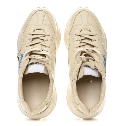 Gucci X DISNEY Calfskin Donald Duck Rhyton Sneakers 38 Ivory 2 of 11
