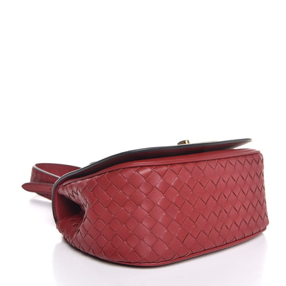 Bottega Veneta Smooth Nappa Intrecciato BV Luna Crossbody Satchel Baccara Rose 4 of 8