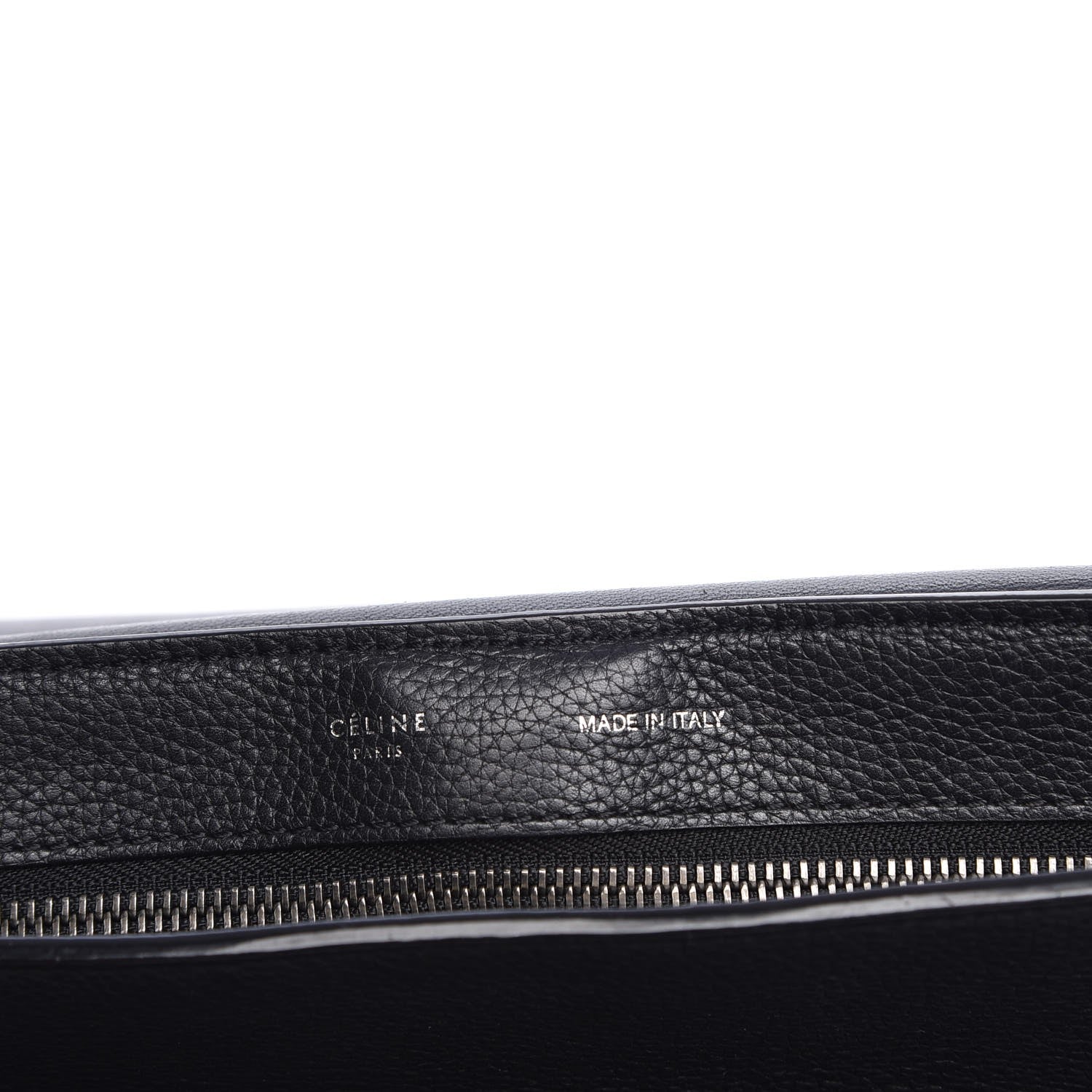 Celine Drummed Calfskin Suede Large Trapeze Black 6 of 14