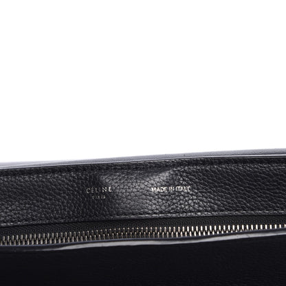 Celine Drummed Calfskin Suede Large Trapeze Black 6 of 14