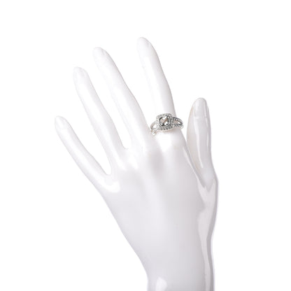 David Yurman Sterling Silver Diamond Prasiolite 7mm Petite Albion Ring 55 7.25 2 of 5