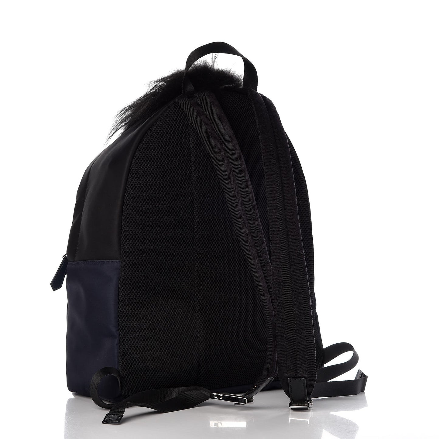 Nylon Vitello Fur Monster Backpack Black Multicolor