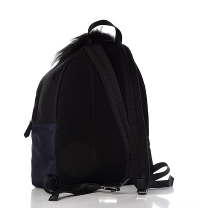 Fendi Nylon Vitello Fur Monster Backpack Black Multicolor 2 of 14