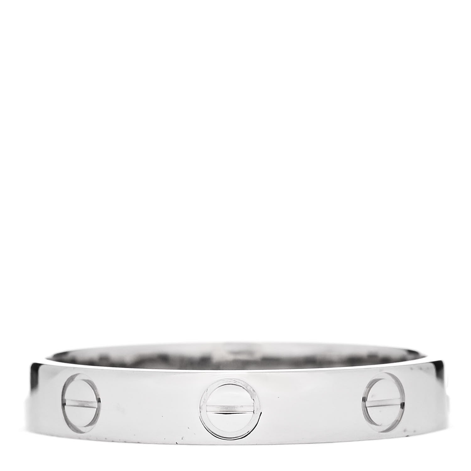 Cartier 18K White Gold 3.5mm LOVE Wedding Band Ring 59 8.75 3 of 4