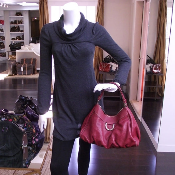 Gucci Guccissima Horsebit Hobo Red 2 of 13