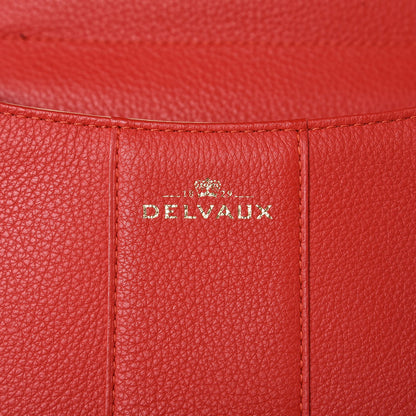 Delvaux Grained Calfskin Mini Brillant Satchel Rouge Gorge 7 of 10