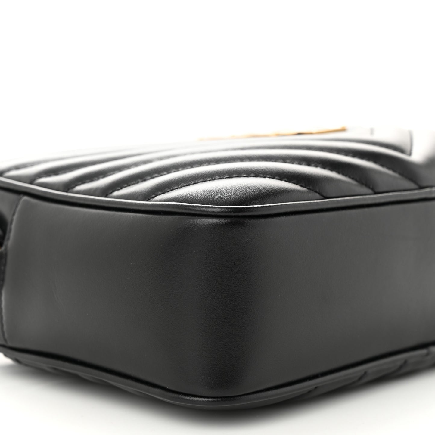 Calfskin Matelasse Monogram Lou Camera Bag Black