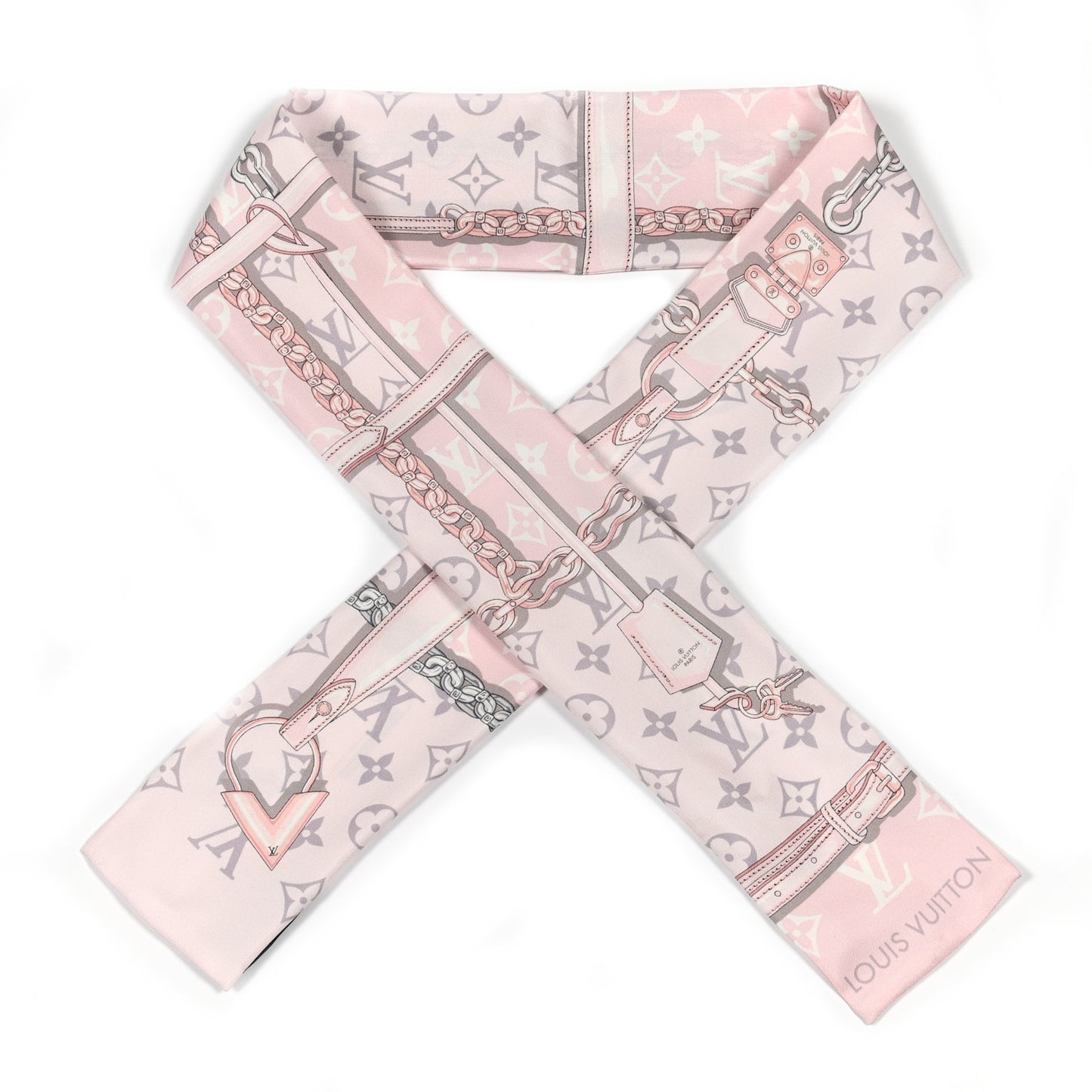 Silk Monogram Confidential Bandeau Light Pink