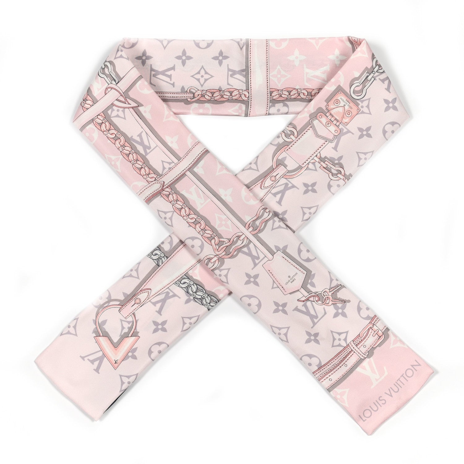 Louis Vuitton Silk Monogram Confidential Bandeau Light Pink 1 of 3