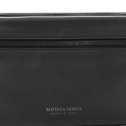 Bottega Veneta Nappa Fluid Triple Zip Messenger Bag Black 9 of 11