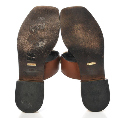 Gucci Lifford Calfskin GG Marmont Thong 25mm Sandals 38.5 Cuir 7 of 10
