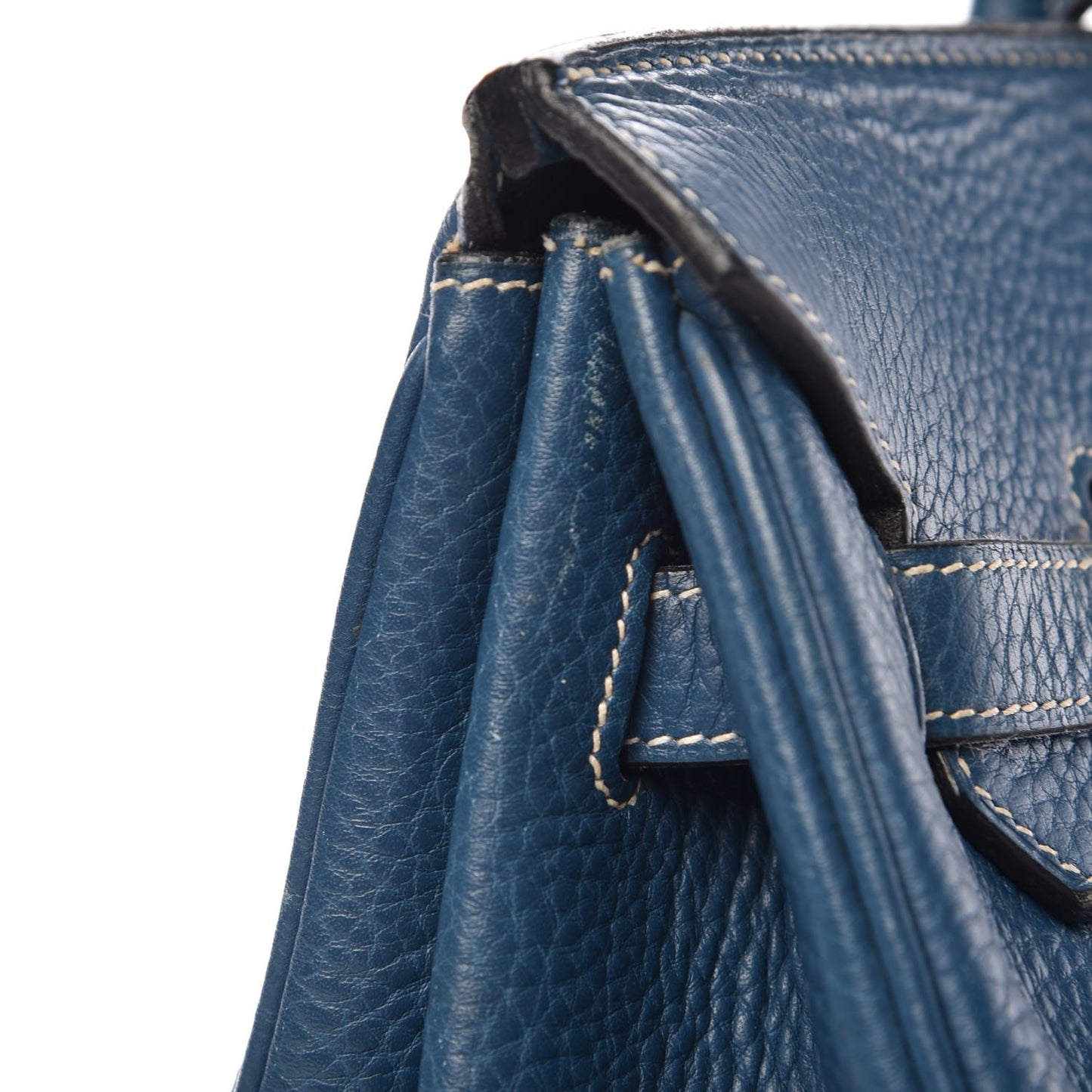 Taurillon Clemence Birkin 35 Bleu Thalassa
