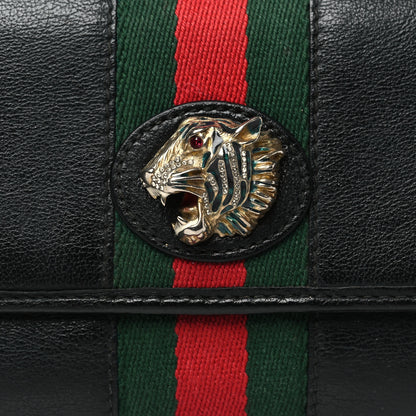 Gucci Calfskin Web Rajah Continental Wallet Black 8 of 9