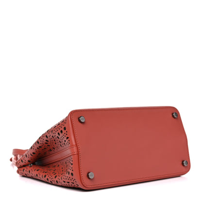 Alaia Lux Calfskin Vienne Wave Mina 25 Bag Red 4 of 8