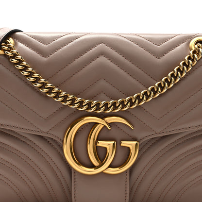 Gucci Calfskin Matelasse Medium GG Marmont Shoulder Bag Porcelain Rose 8 of 10