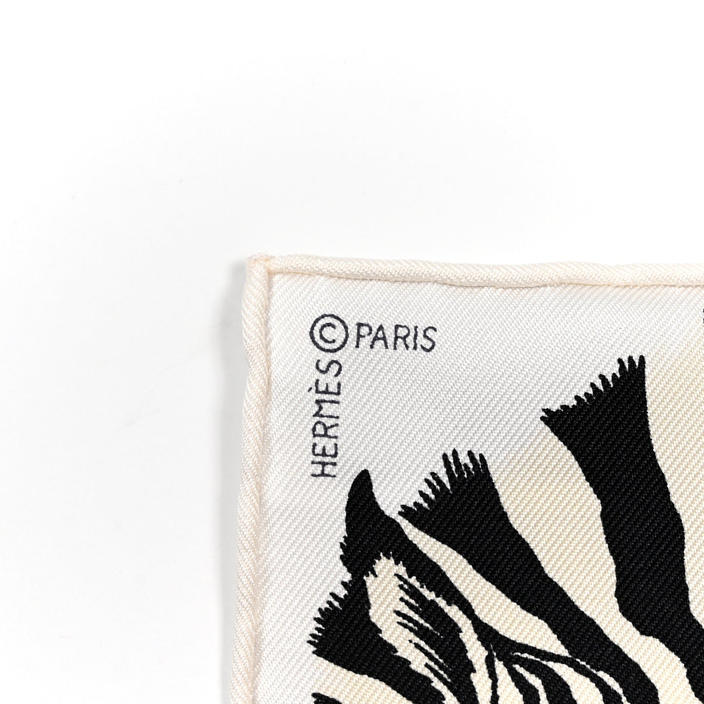 Silk Zebra Pegasus Nano Scarf 20 Black White
