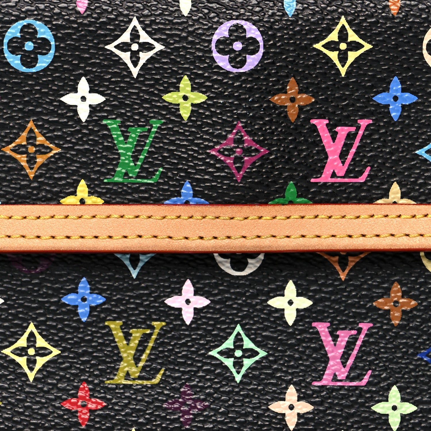 Louis Vuitton Monogram Multicolor Porte Tresor International Wallet Black 7 of 12