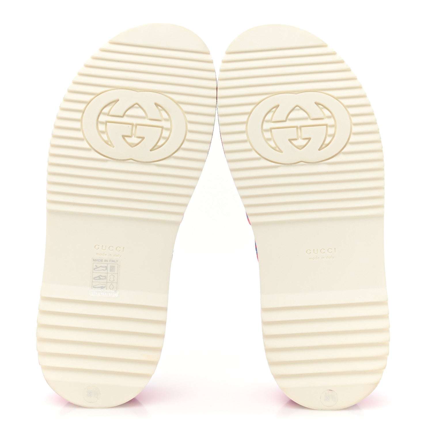Gucci GG Supreme Joy Monogram Angelina Platform Slide Sandals 38.5 Fuxia Blue 5 of 9