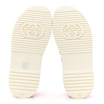 Gucci GG Supreme Joy Monogram Angelina Platform Slide Sandals 38.5 Fuxia Blue 5 of 9