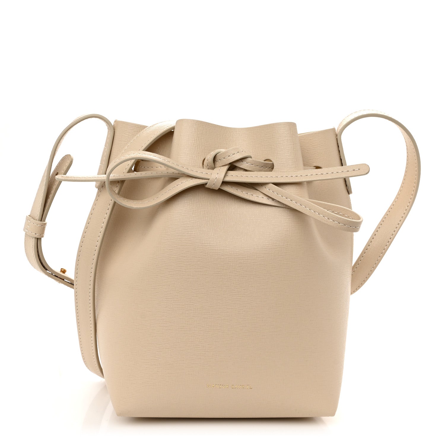 Mansur Gavriel Saffiano Mini Bucket Bag Beige 1 of 10