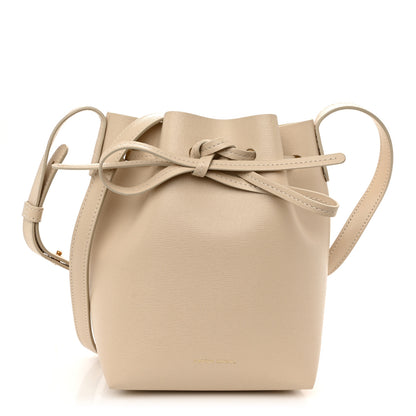 Mansur Gavriel Saffiano Mini Bucket Bag Beige 1 of 10