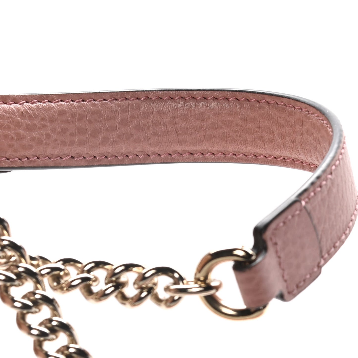 Dollar Calfskin Interlocking G Top Handle Shoulder Bag Soft Pink