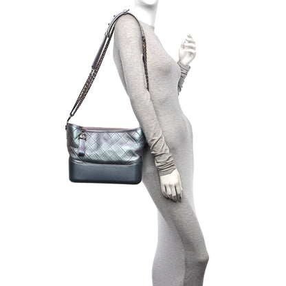 Chanel Iridescent Lambskin Calfskin Quilted Medium Gabrielle Hobo Light Purple 2 of 10