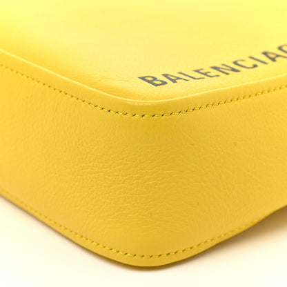 Balenciaga Shiny Day Calfskin Logo XS Triangle Duffle Jaune Black 9 of 10