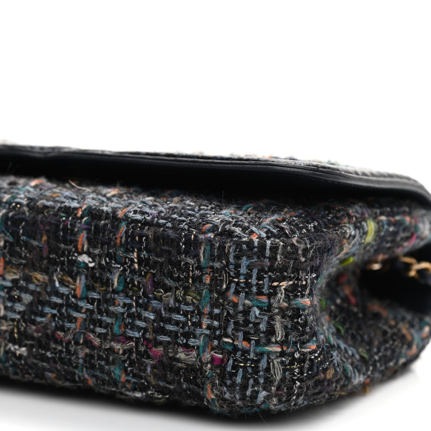 Chanel Tweed Watersnake Quilted Medium CC Filigree Flap Blue 9 of 9