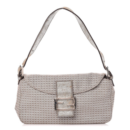 Fendi Metallic Zucchino Baguette Silver 1 of 12