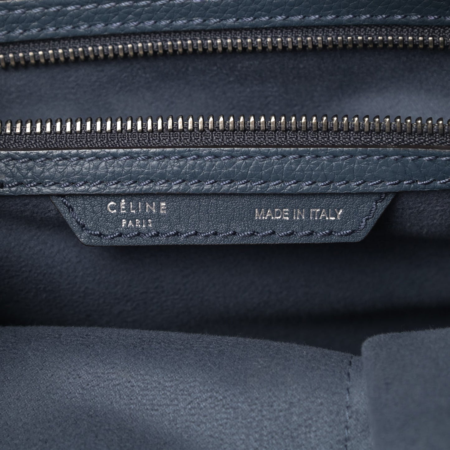 Drummed Calfskin Mini Luggage Blue
